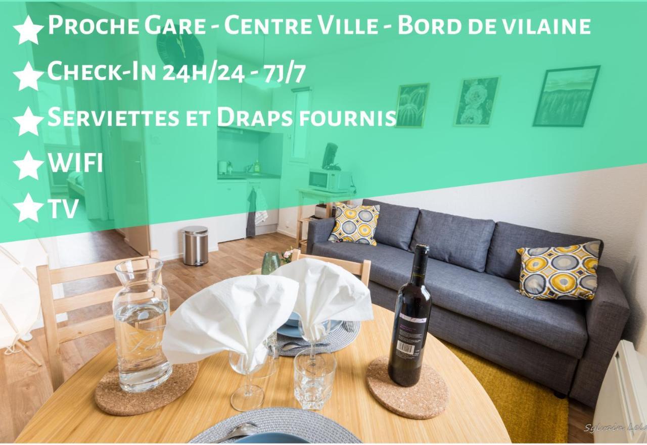 Appartement T2 - Proche Gare - Bord de Vilaine Rennes Extérieur photo